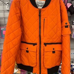 Levi's Vibrant Orange Jacket with Black Trim